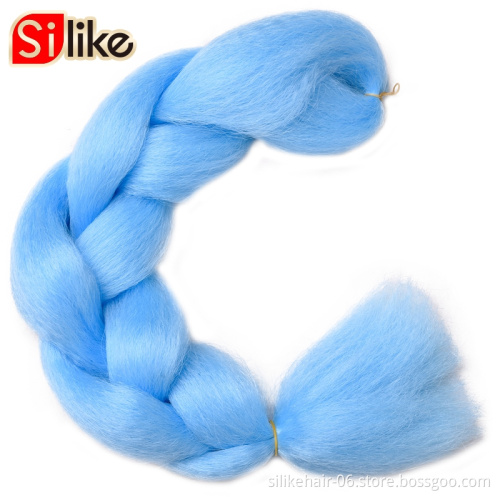 Wholesale Jumbo Braids Hairstyles Cheap Price 100g 24" Ombre Glowing Hair in the Darkness Synthetic Crochet Hair Extensions